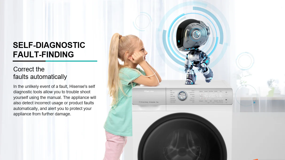 Hisense WFPV8012EMT 8Kg Front Load Washing Machine - Image 6