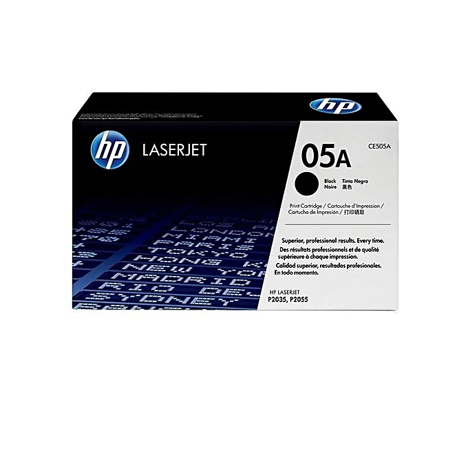 HP 05A Black Original LaserJet Toner Cartridge, CE505A