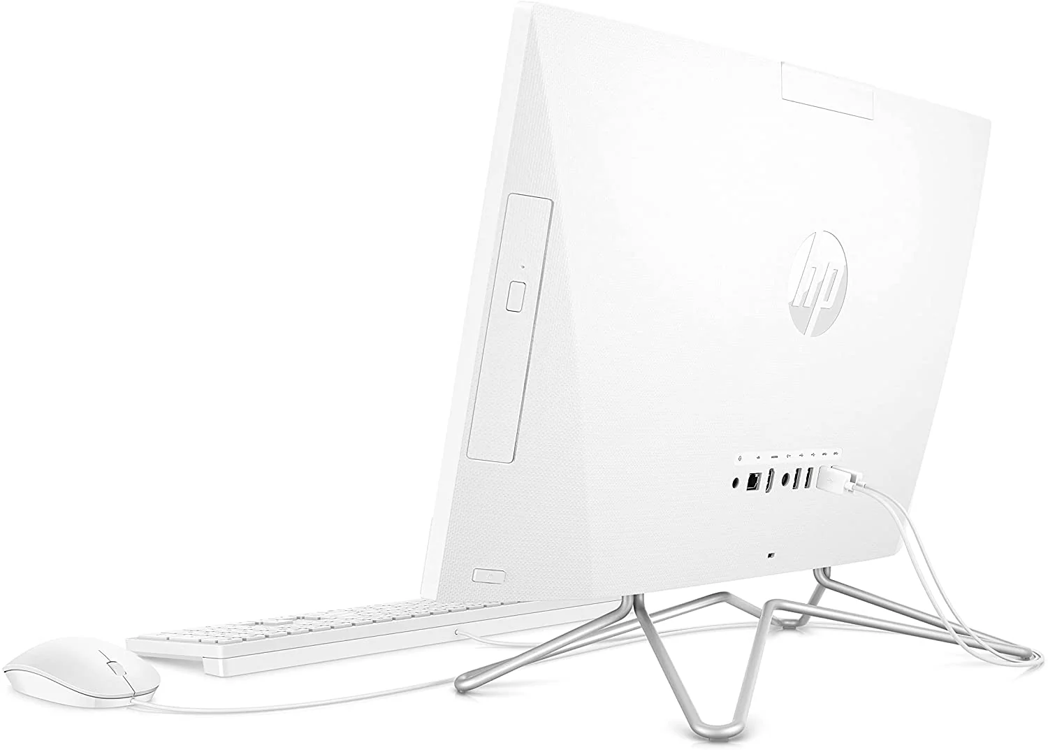 HP 200G4 All in One Desktop, 10 Gen Intel core i3-10110U, 21.5" Display, 8GB RAM, 1TB HDD, Intel Graphics, Windows 10, DVD-RW, Mouse and Keyboard White-295D3EA - Image 4