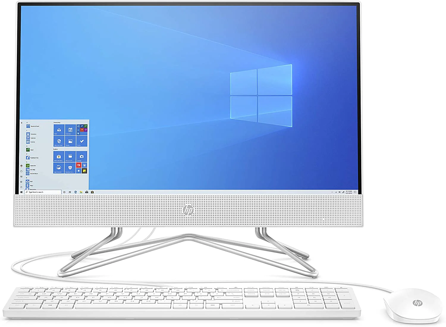 HP 200G4 All in One Desktop, 10 Gen Intel core i3-10110U, 21.5" Display, 8GB RAM, 1TB HDD, Intel Graphics, Windows 10, DVD-RW, Mouse and Keyboard White-295D3EA - Image 6