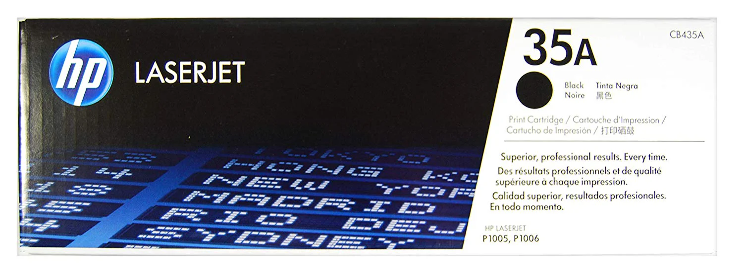 HP 35A Black Original LaserJet Toner Cartridge (CB435A)