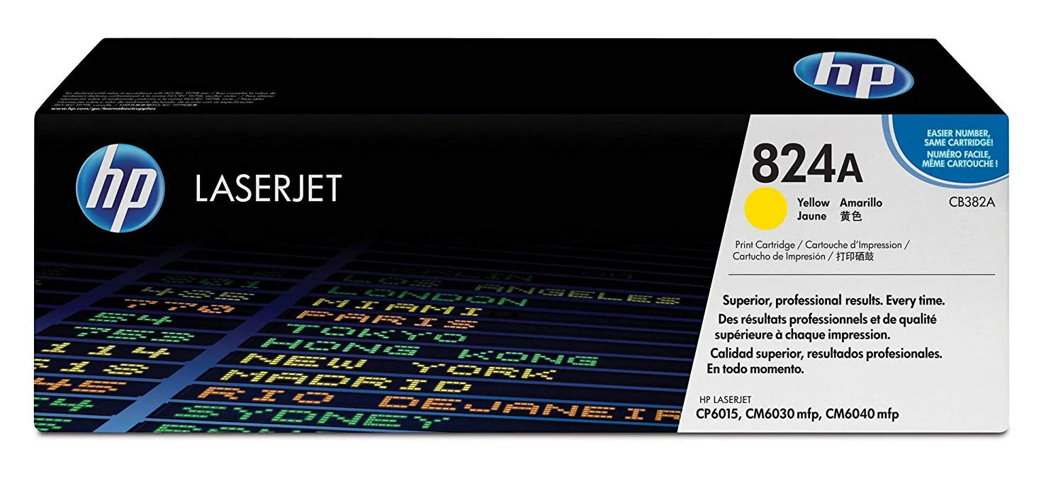 HP 824A Yellow Original LaserJet Toner Cartridge(CB382A)