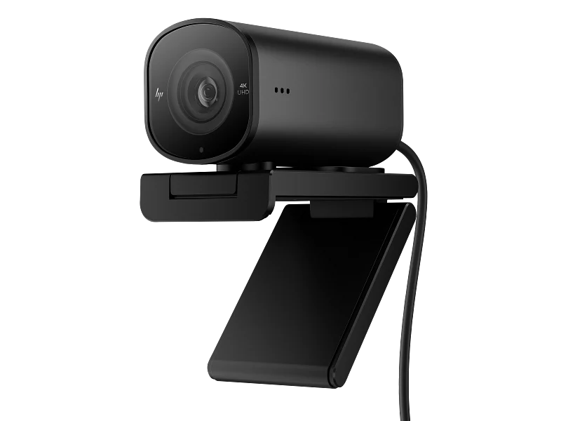 HP 965 4K 8MP UHD Webcam 695J5AA – Professional AI Streaming with HDR, Dual Microphones, and Auto Framing for Video Conferencing, Content Creation, and Live Streaming