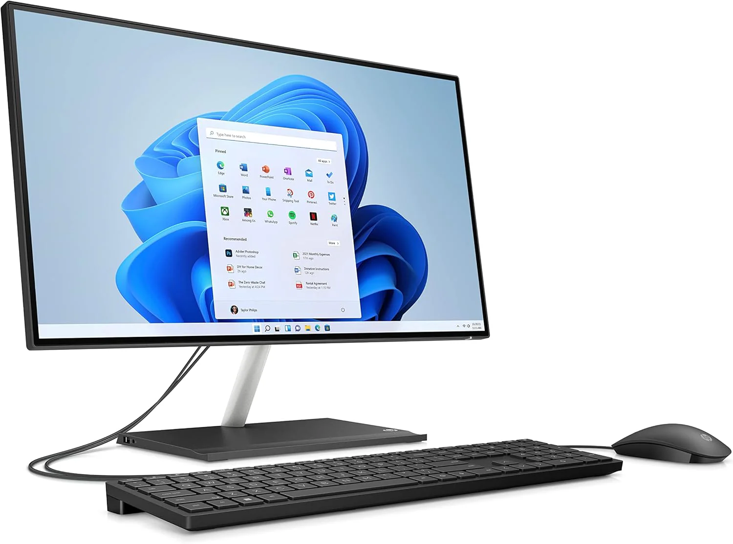HP All-in-One 24-cr0277nh Desktop PC, Intel Core i7-1355U, 13 Gen 8GB DDR4 3200, 512GB SSD, FreeDOS, 23.8" FHD, High-Performance Compact PC (AE0A1EA) - Image 2