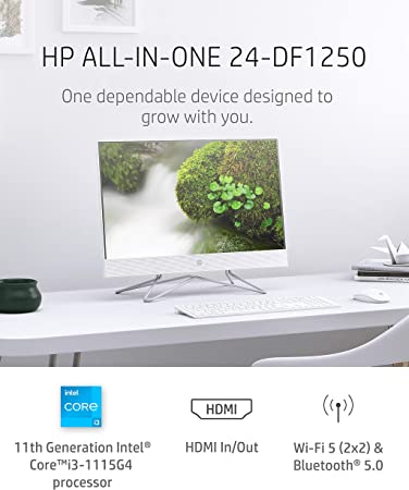 HP Bib238FFI 2C20 All-in-One PC (4G1L3EA) - Intel Core i5, 11th Gen 1135G7, 1TB SSD, 8GB, 23.8" Inch FHD Display, 1-Year Warranty - Image 2