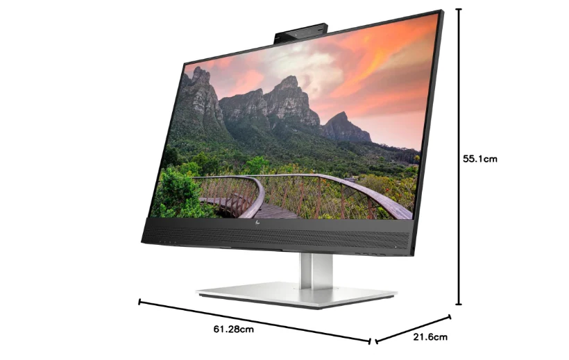 HP E27m G4 27" QHD USB-C Monitor – Webcam, Speakers, Adjustable Stand | 40Z29AS - Image 3