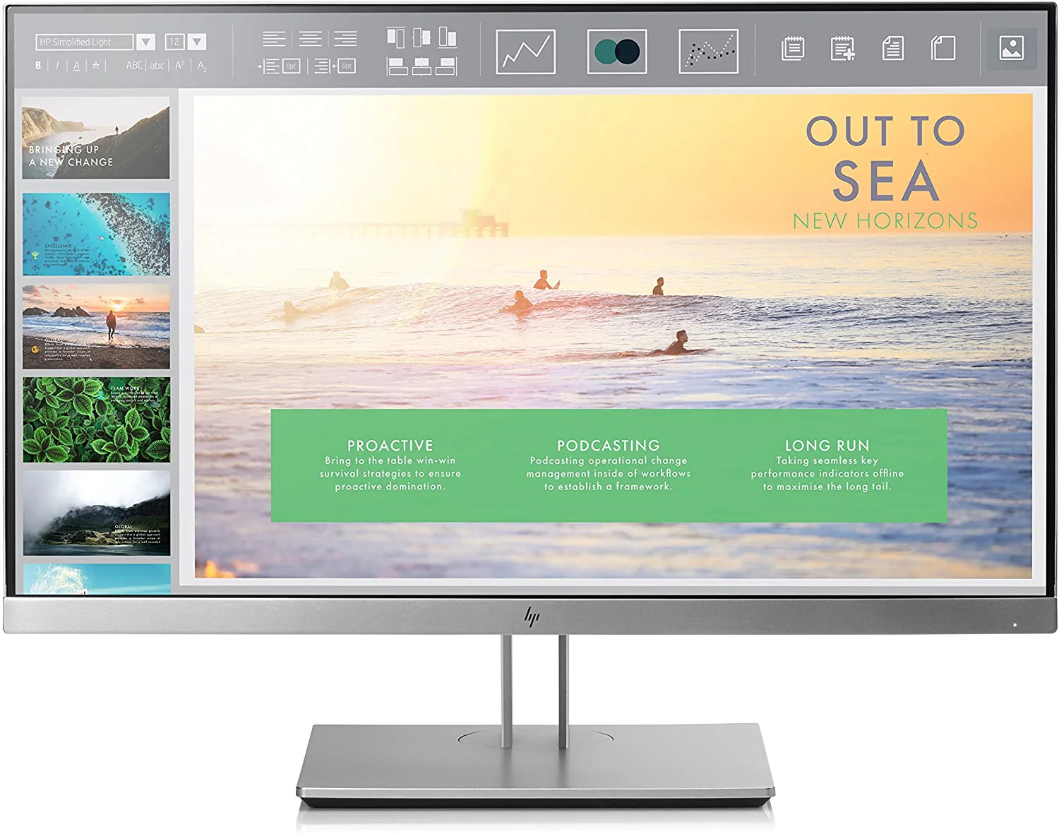 HP EliteDisplay E233 23-Inch Screen LED-Lit Monitor Silver (1FH46AA#ABA) - Image 2