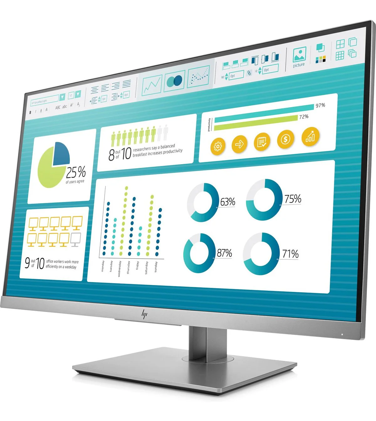HP EliteDisplay E273 27-inch Monitor ( 1FH50AS) - Image 3