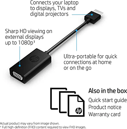HP HDMI to VGA Adapter (H4F02AA) - Image 2