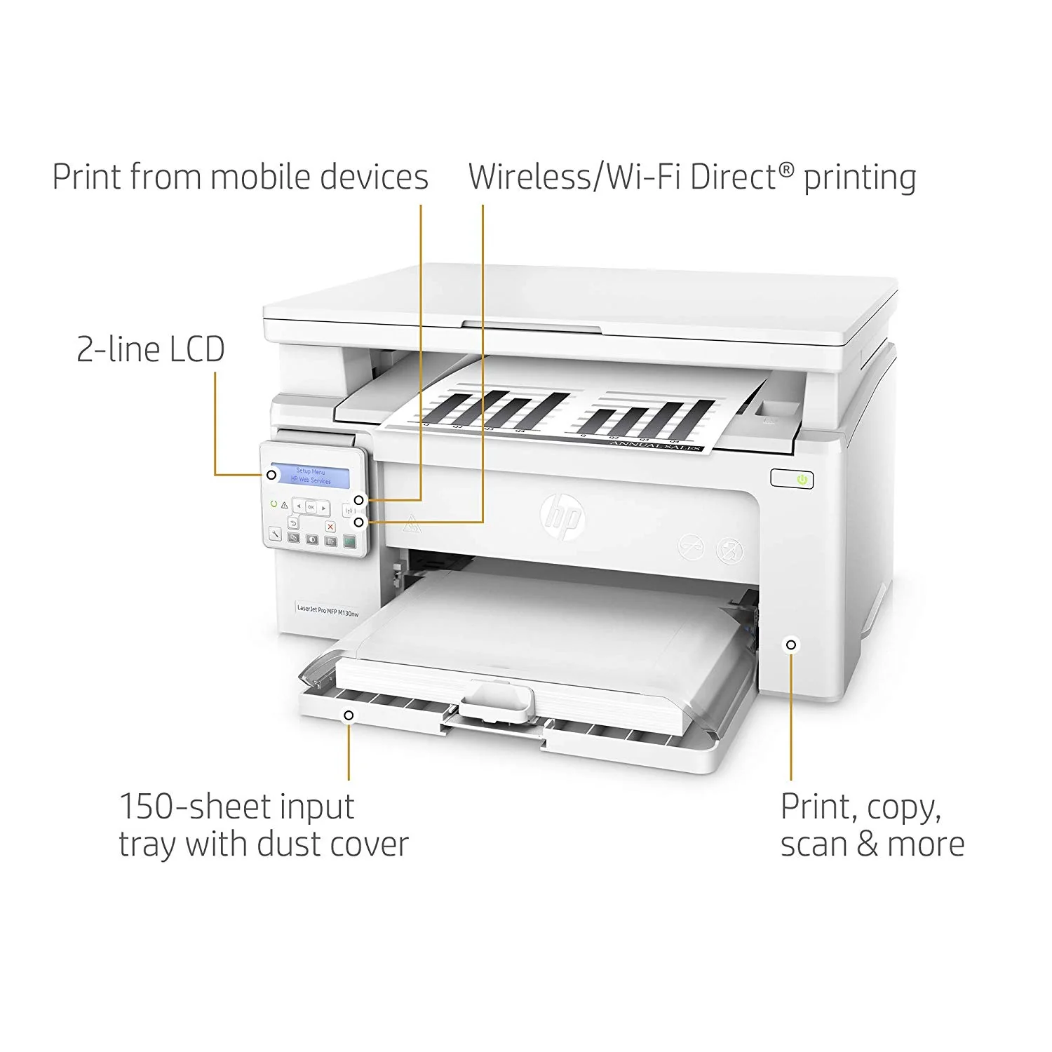 HP LaserJet Pro MFP M130nw Printer - G3Q58A - Image 4