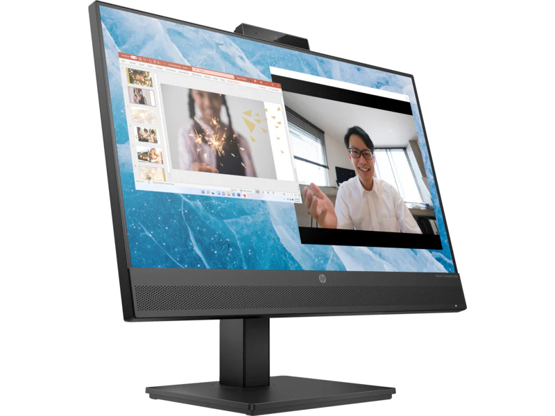 HP M27M 27" FHD Conferencing Monitor - Integrated Webcam, Integrated Speakers, Height Adjustable, Connectivity: 1 SuperSpeed USB Type-C, 1 HDMI 1.4, 1 DisplayPort 1.2, 1 3.5mm Audio Jack, 2 SuperSpeed USB Type-A (678U8AA) - Image 3
