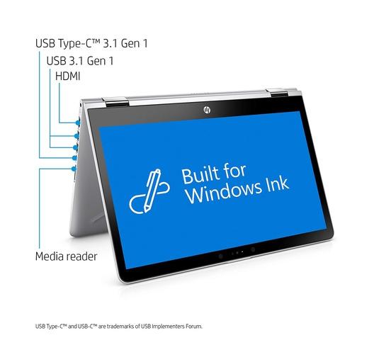 HP Pavilion x360 Faroe 19C1 Laptop Core i3-8145U dual,4GB RAM , 1TB HDD (6ZL47EA) - Image 4