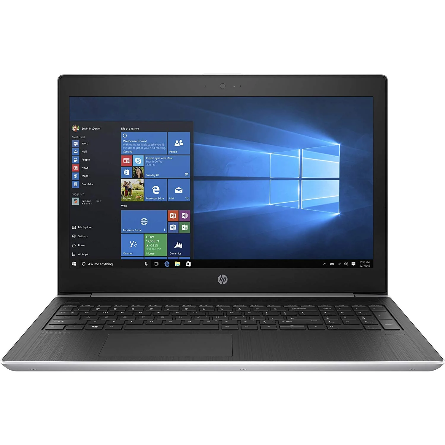 HP Probook 450 G6 (6HM17EA) Notebook PC Laptop - Intel Core i7, 8GB RAM, 1TB HDD, 2GB Graphics, 15.6 Inch Display, Free DOS, Backlit - Image 2