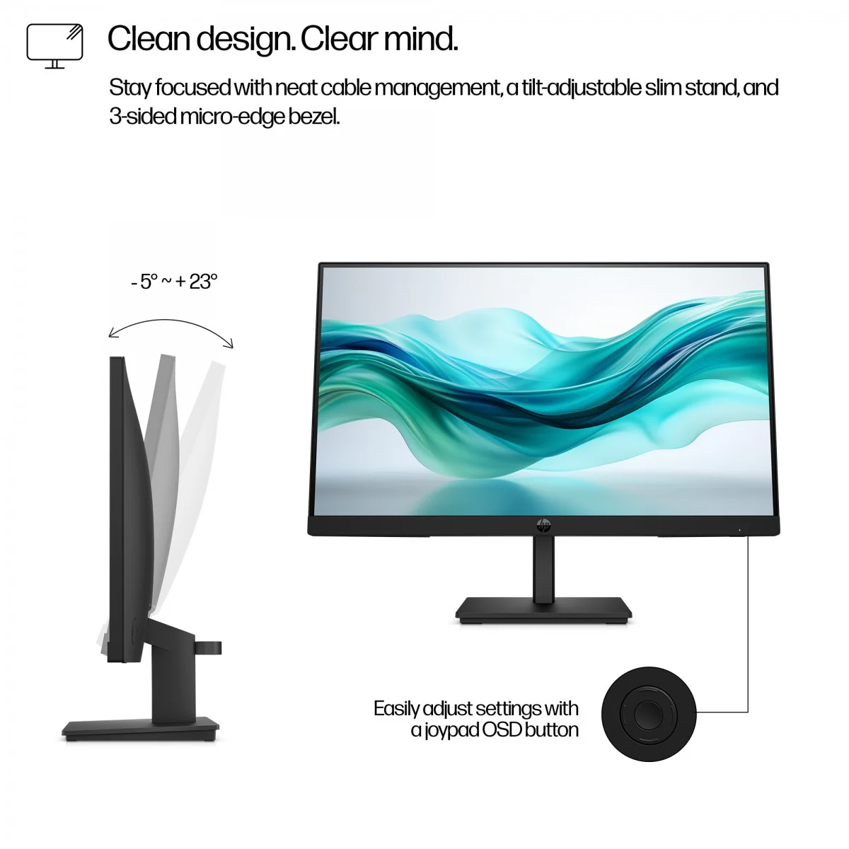 HP S3 Pro 322PF 21.5 Inch FHD Monitor AK2F1AS – Professional Grade Display for Gaming, Office Work, Multimedia, and Home or Professional Applications - Image 5