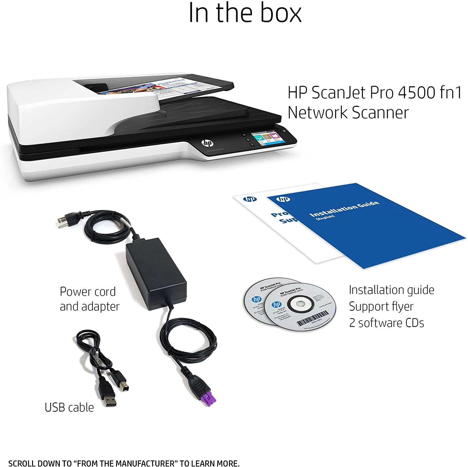 HP ScanJet Pro 4500 fn1 Network Scanner (L2749A) - Image 2