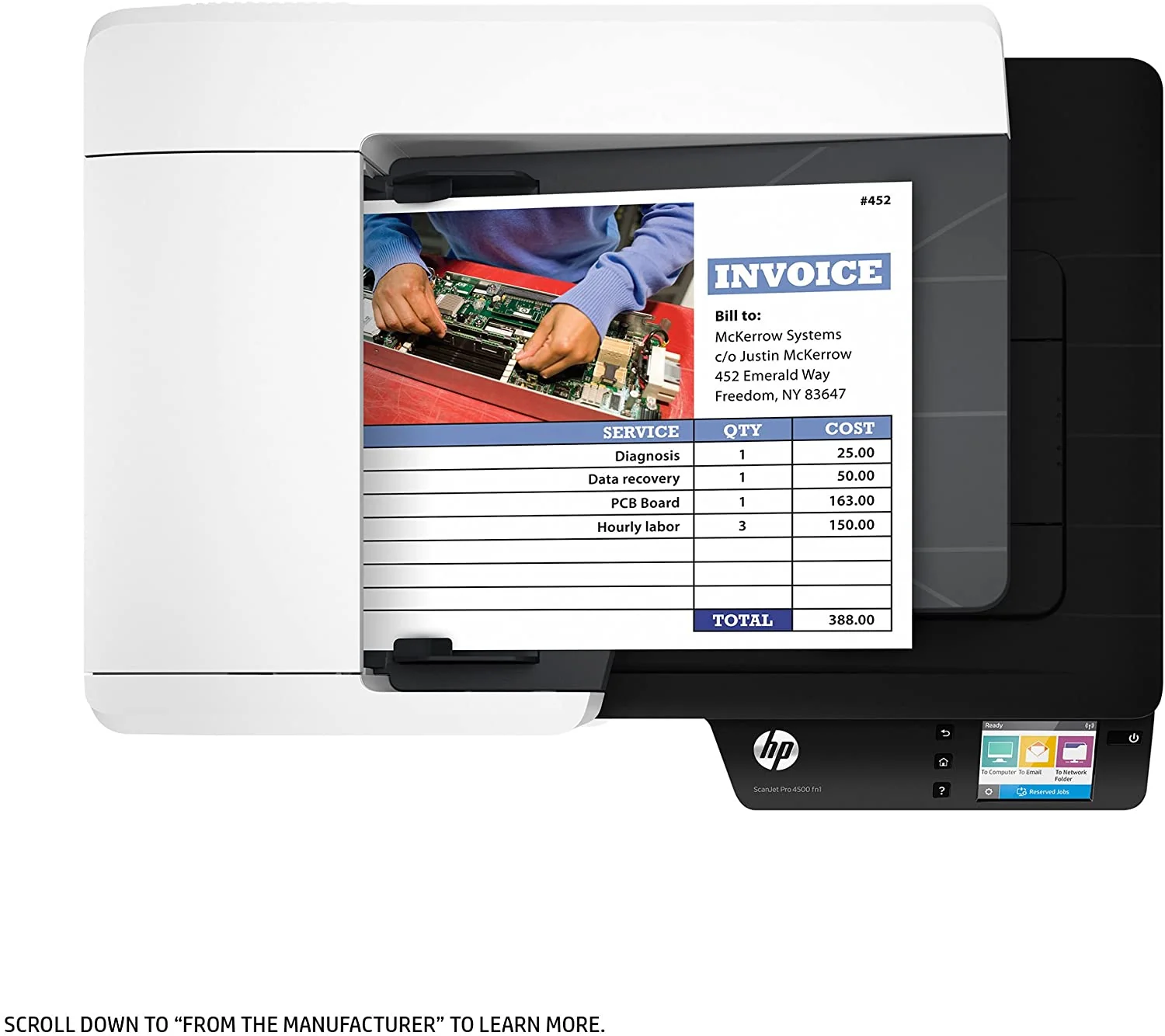 HP ScanJet Pro 4500 fn1 Network Scanner (L2749A) - Image 7