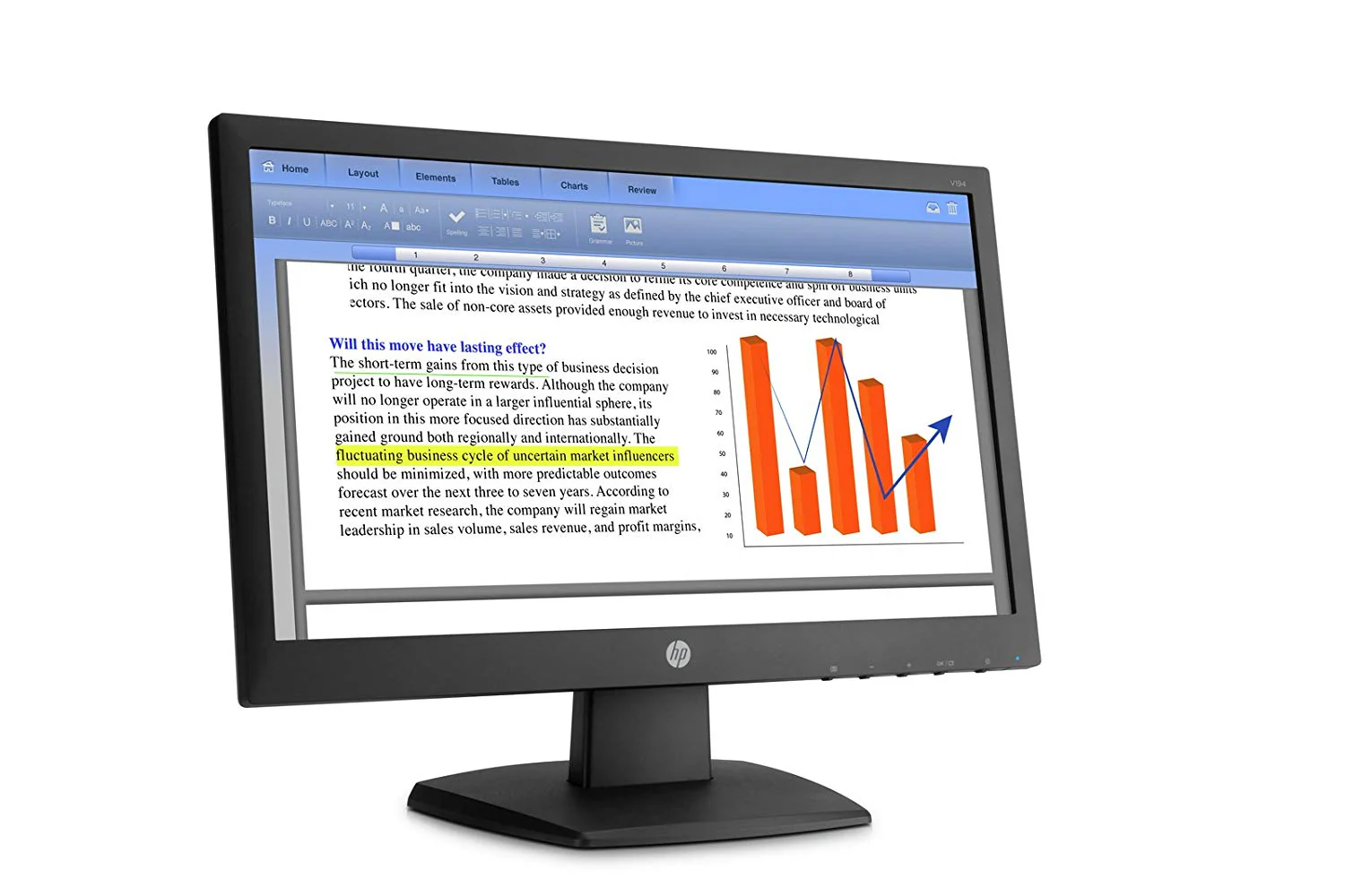 HP V194 18.5-inch HD Monitor with VGA Port (5YR89AS) - Image 2