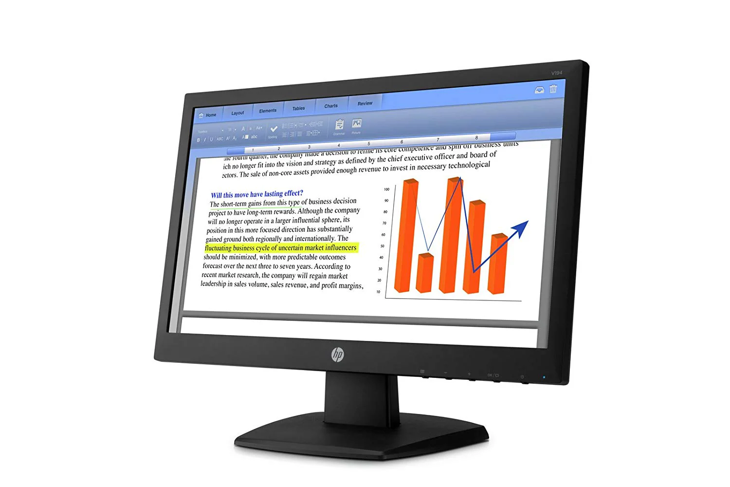 HP V194 18.5-inch HD Monitor with VGA Port (5YR89AS) - Image 3