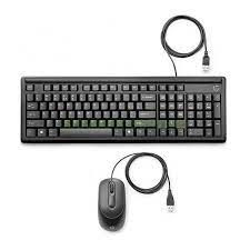 HP Wired Keyboard and Mouse 160 (English & Arabic) - 6HD76AA