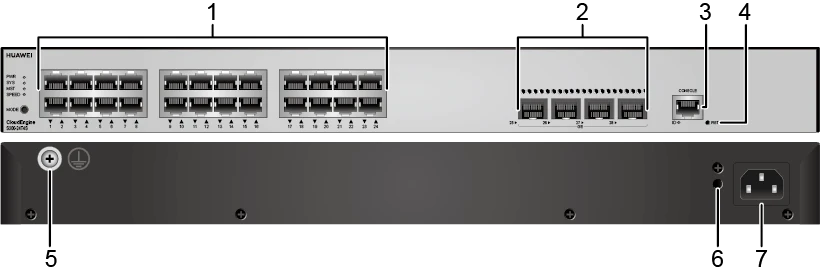 Huawei S310-24T4S 24-Port Non-PoE Network Switch - L2+ (static router), 24*10/100/1000 BASE-T Ports, 4*GE SFP Ports - Image 2
