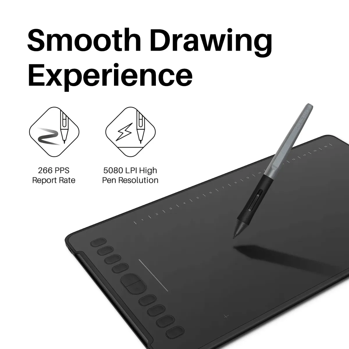 Huion Inspiroy H1161 graphic drawing tablet (11X6.88 inches) - Image 2
