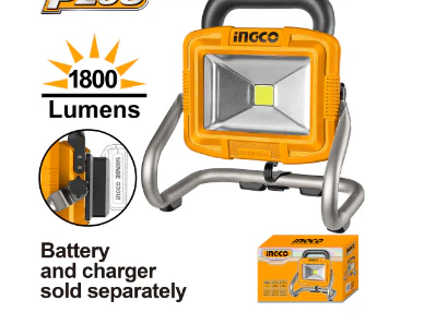 INGCO CWLI2025 Cordless Portable LED Work Lamp – 1800 Lumens, Rechargeable & Compact - Image 2