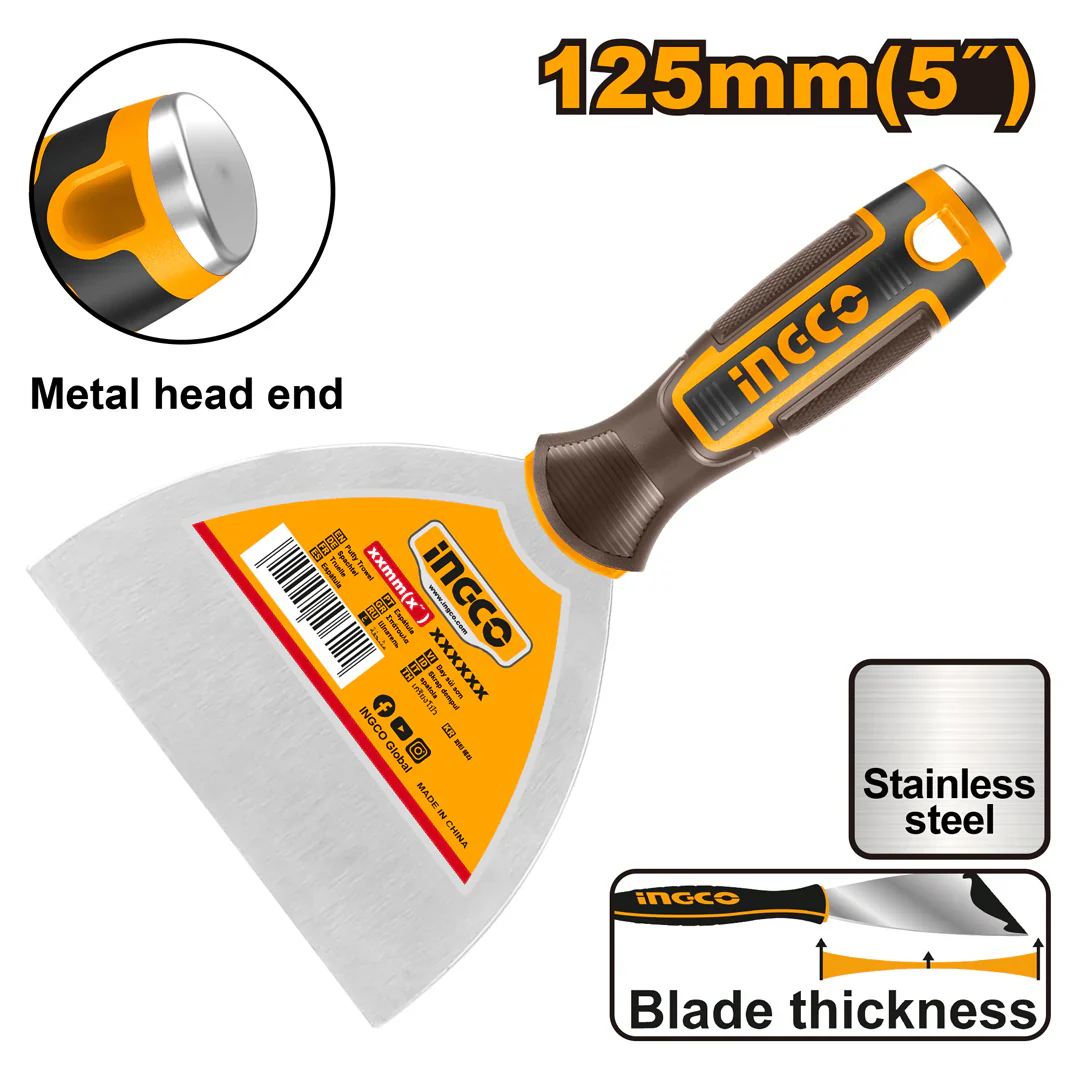 Ingco HPUT08125 5-Inch Stainless Steel Putty Trowel - Image 2