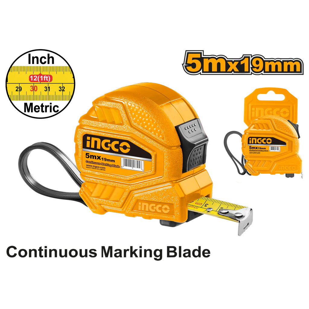 Ingco HSMT26519  Steel Measuring Tape 5M