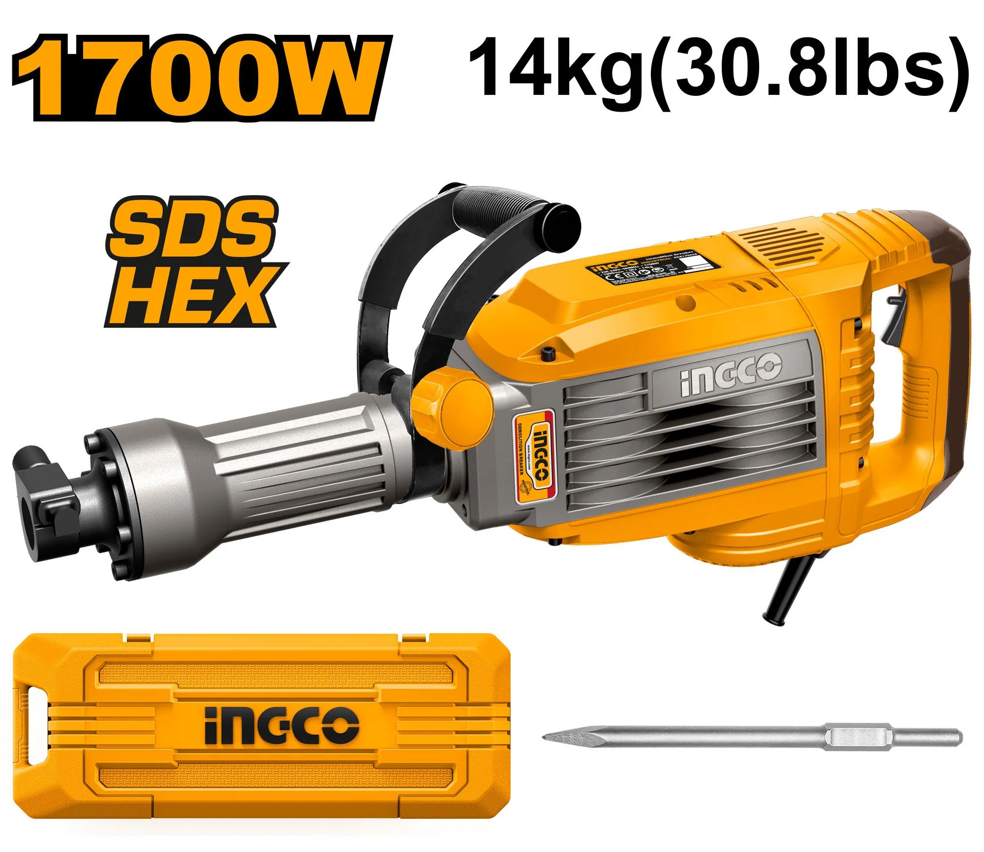 Ingco PDB170068 Demolition breaker 1700w 14kg