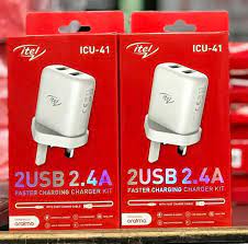 Itel UK USB Adapter ICU-41 Original Charger - Dual output, 2.4 A - Image 2
