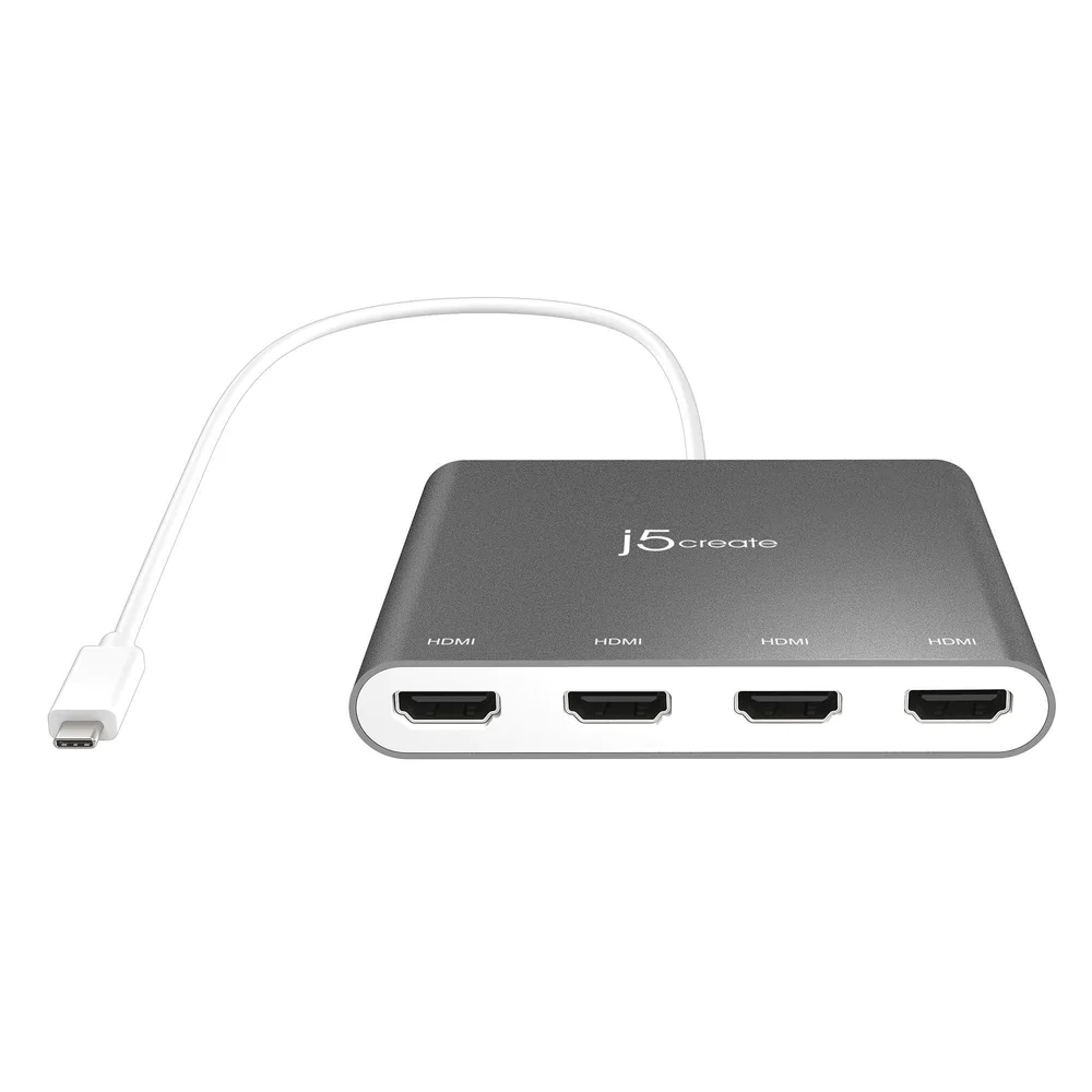 J5 Create JCA366 USB-C TO 4-Port HDMI Multi-Monitor Adapter - Image 2