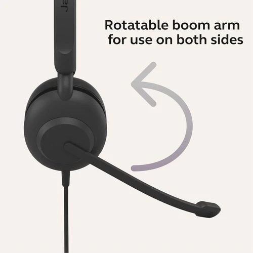 Jabra Evolve 10 USB-A Wired Stereo Headset Noise Cancelling Microphone Leatherette Ear Cushions 2699-820-109 – Professional Grade Office Headset for Calls, Customer Support, and Unified Communications - Image 6