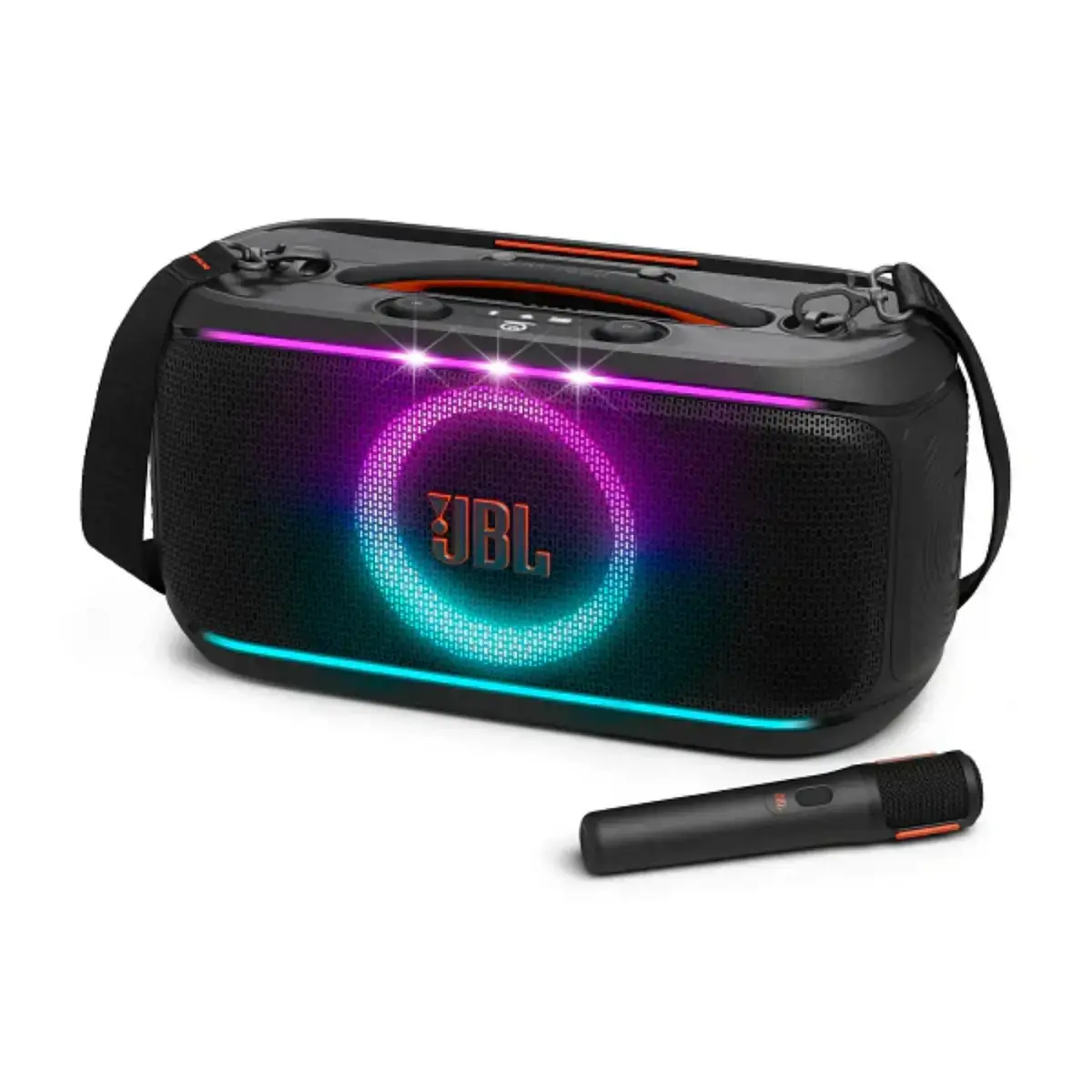 JBL PartyBox On-The-Go2 Portable Party Speaker with Mic – Professional Heavy Duty Wireless Audio System for Karaoke, Outdoor, DJ, and Event Applications - Image 3