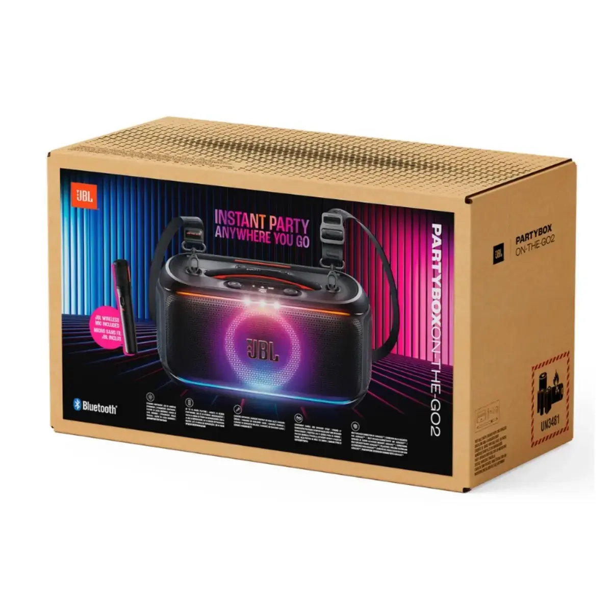 JBL PartyBox On-The-Go2 Portable Party Speaker with Mic – Professional Heavy Duty Wireless Audio System for Karaoke, Outdoor, DJ, and Event Applications - Image 5