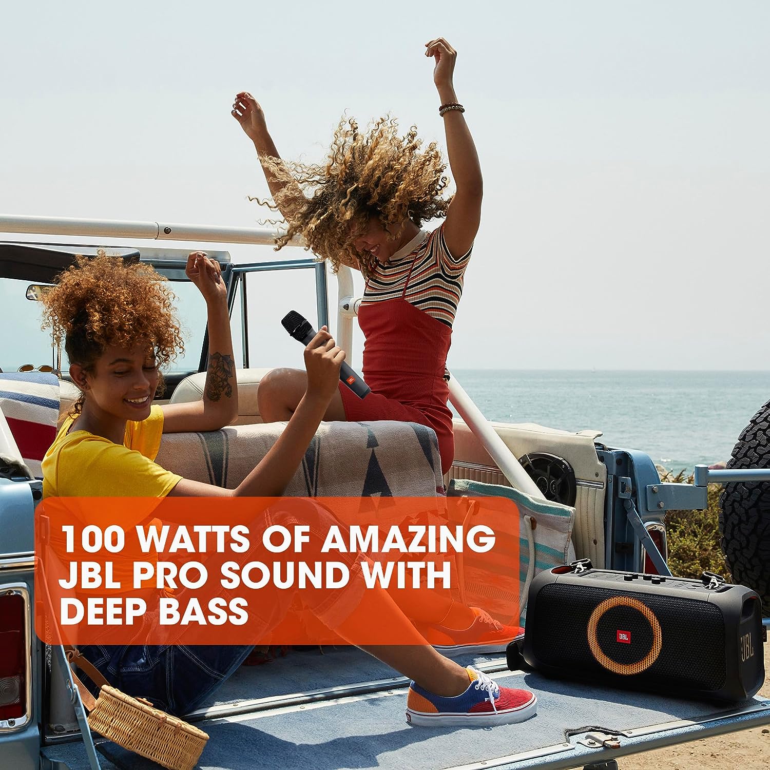 JBL PartyBox On-The-Go Portable Bluetooth Speakers - 100 Watt, Powerful Speaker with Dynamic Light Show - Image 3