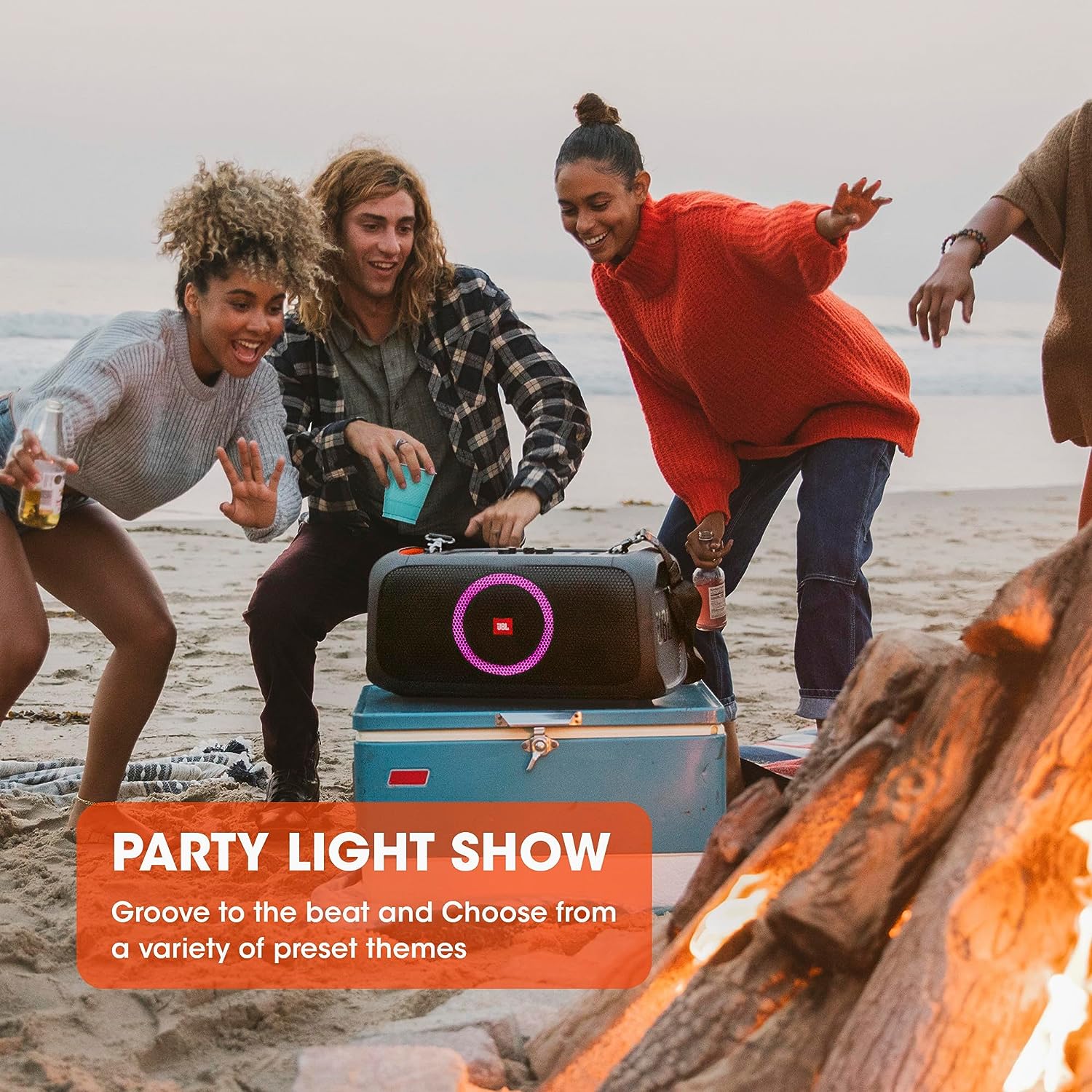 JBL PartyBox On-The-Go Portable Bluetooth Speakers - 100 Watt, Powerful Speaker with Dynamic Light Show - Image 4