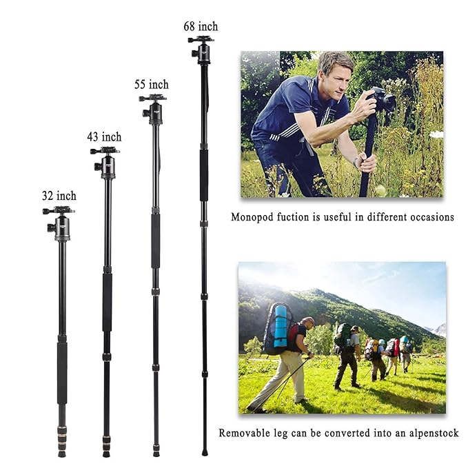 Jmary KT255+nb36 Professional Tripod and Monopod - Image 5