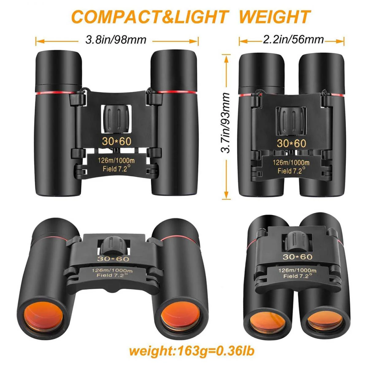 K&F Concept 30X60 Small Pocket Binoculars - Image 2