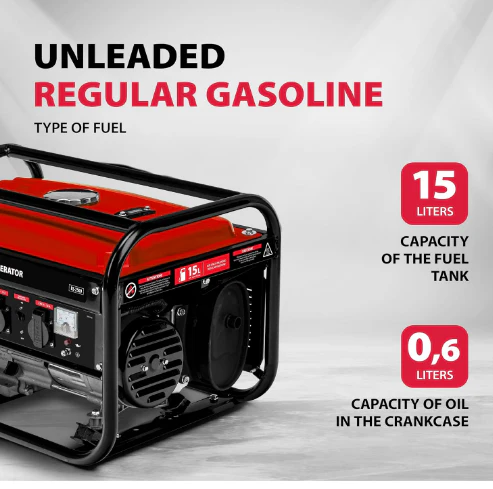 K-Max Italy 2.4kVA Petrol Generator KM4600E – Electric Start Gasoline Generator - Image 3