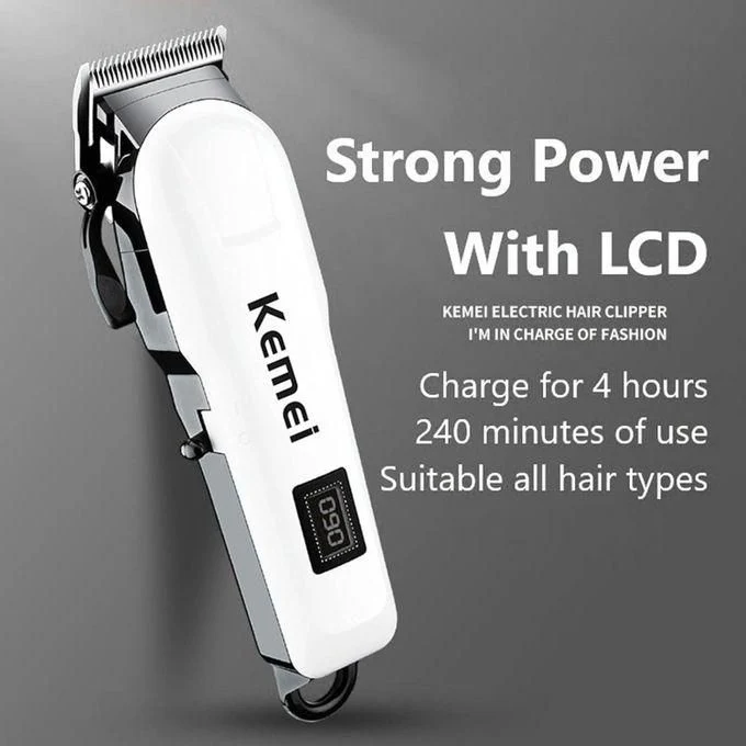 Kemei KM-809A Cordless Electric Shaver with LED Display – Rechargeable Men’s Beard & Hair Shaving Machine - Image 3