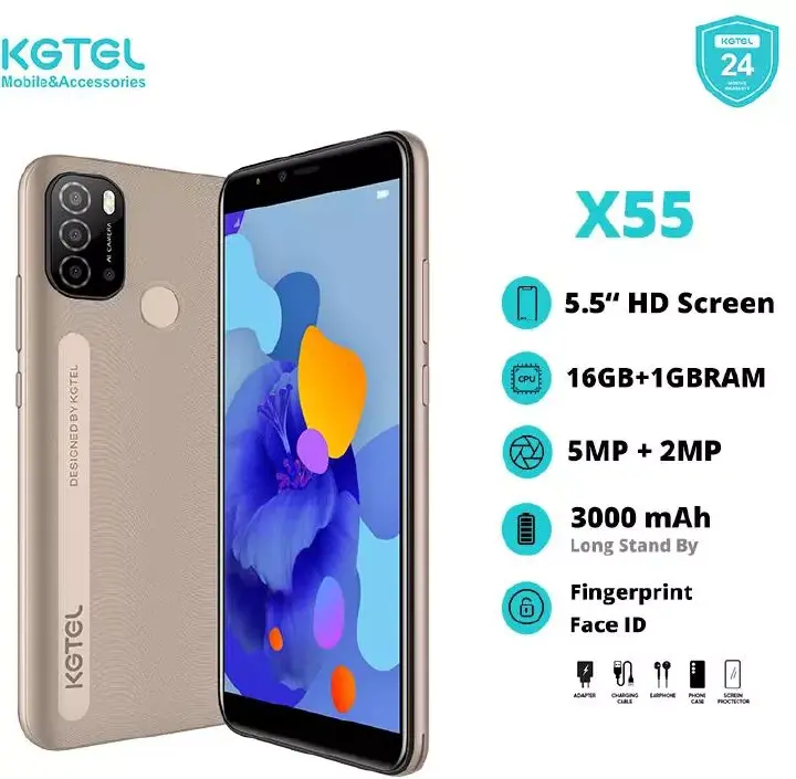 Kgtel X55 5.5"Inches Screen IPS Display 16GB ROM +1GB RAM Smartphone