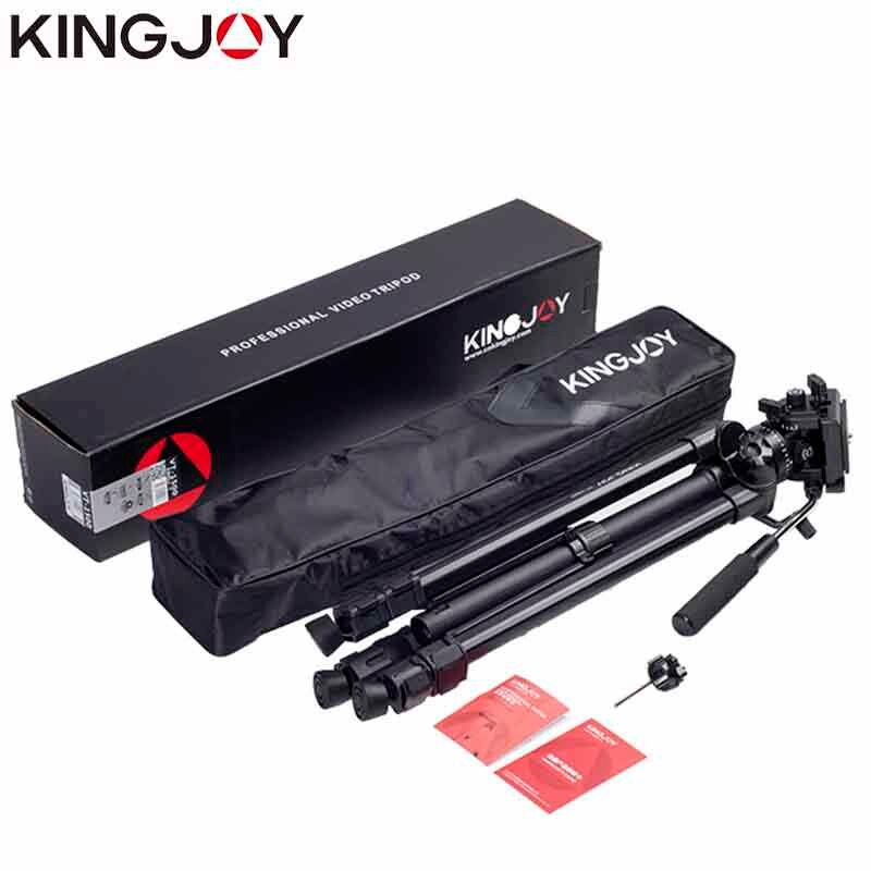 KINGJOY VT-1500 Heavy Duty Camera Tripod with Fluid Pan Drag Head, Travel Tripod Aluminum Compatible for DSLR SLR Nikon, Canon, Sony Camcorder DV, with Carry Bag - Image 10