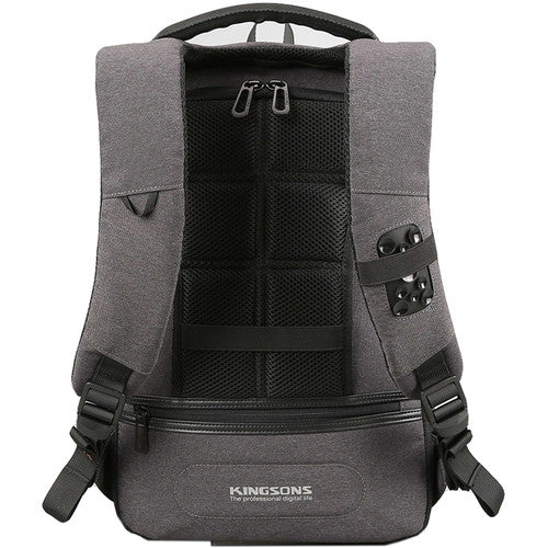 Kingsons 15.6" Smart Anti-theft Backpack - KS3149W-DG - Image 2