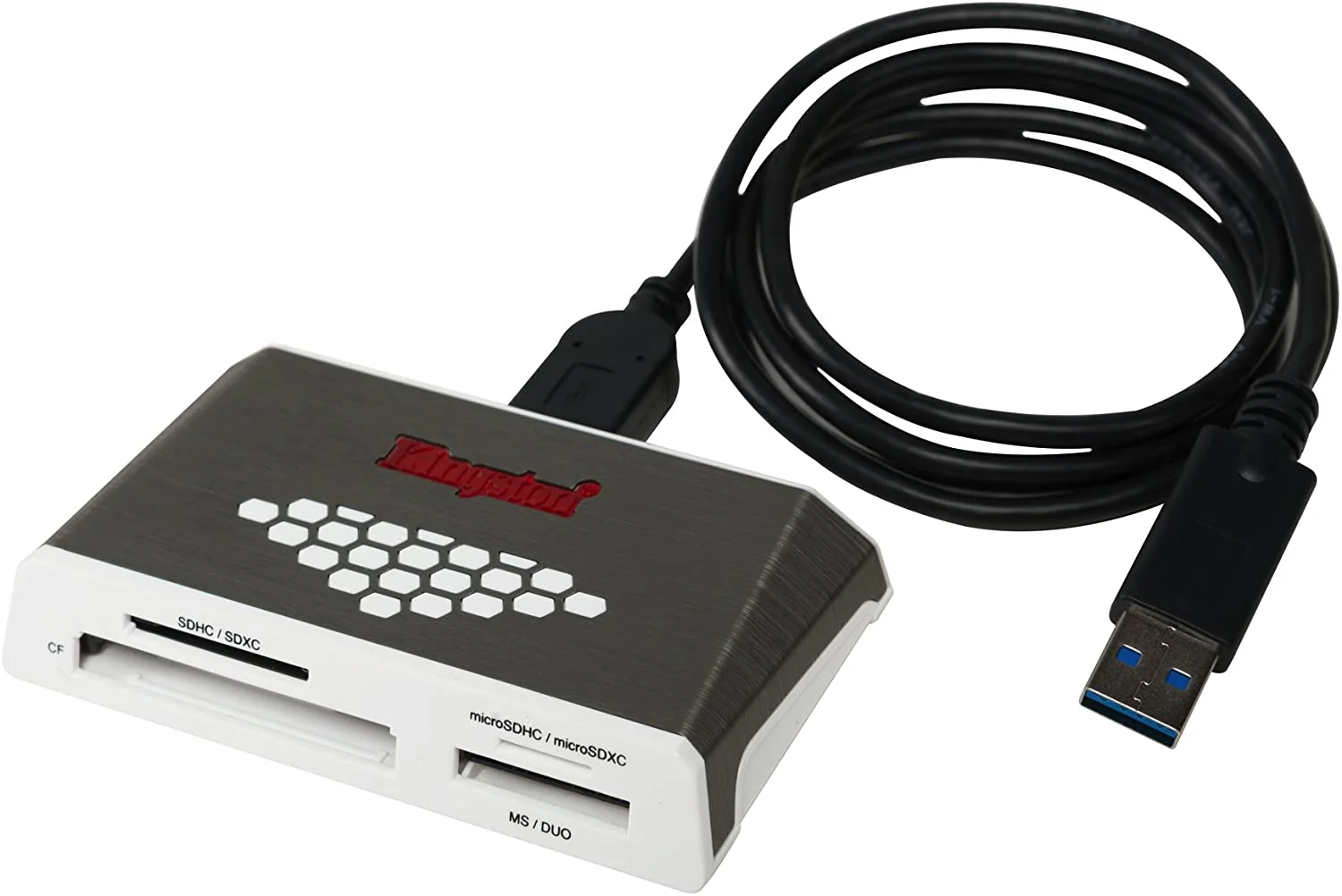 Kingston Digital USB 3.0 Super Speed Multi-Card Reader for SD/SDHC/SDXC/microSD/MS/Compact Flash CF Cards (FCR-HS4) - Image 3