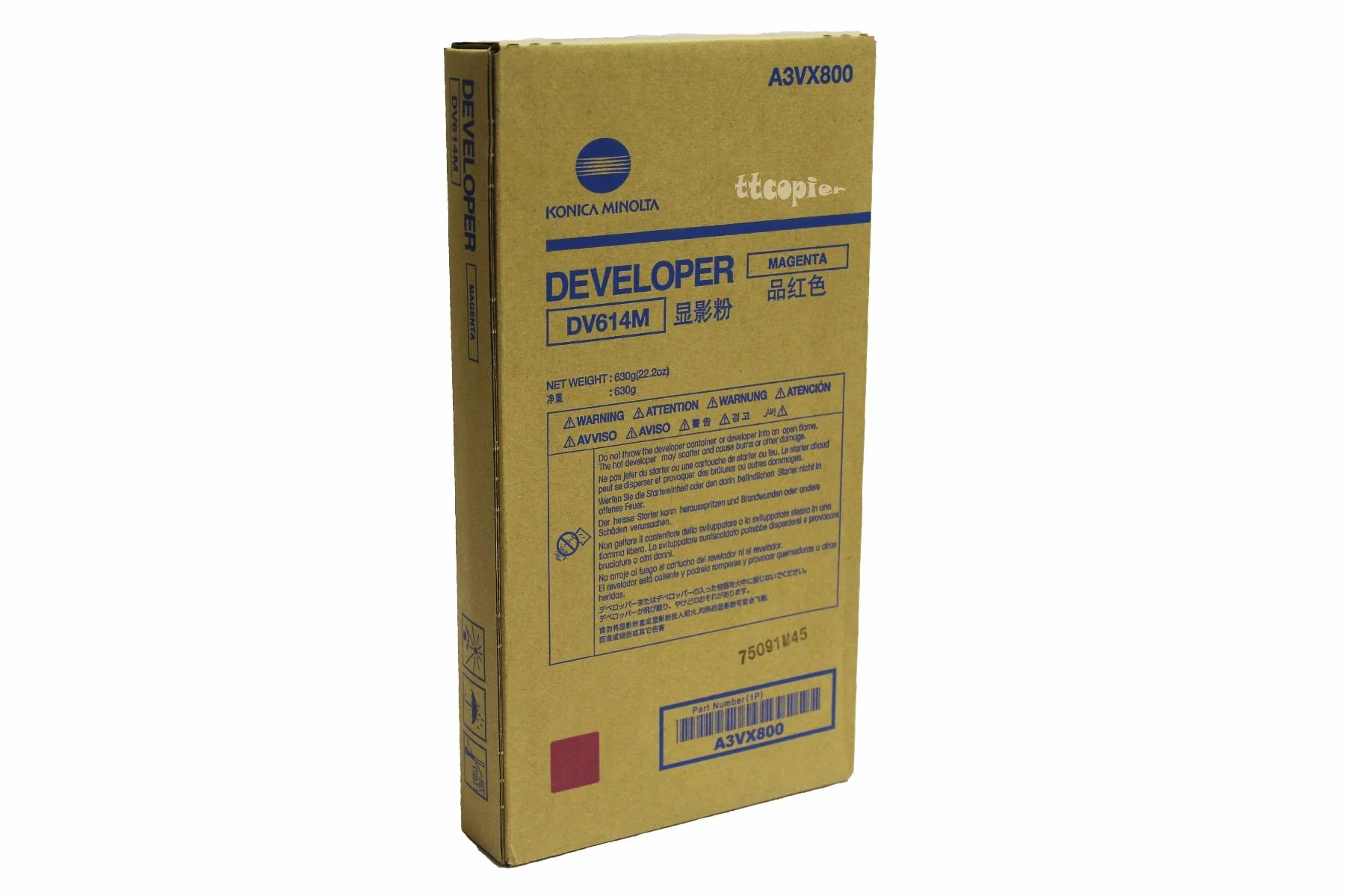 Konica Minolta developer cyan (A3VX900, DV614C) for C1060 C1070 C2060 C2070 C3070 C3080 - Image 2