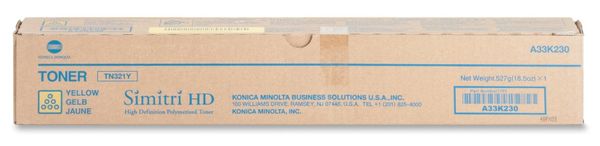 Konica Minolta TN321Y Yellow Toner Cartridge - (A33K250) - Image 3