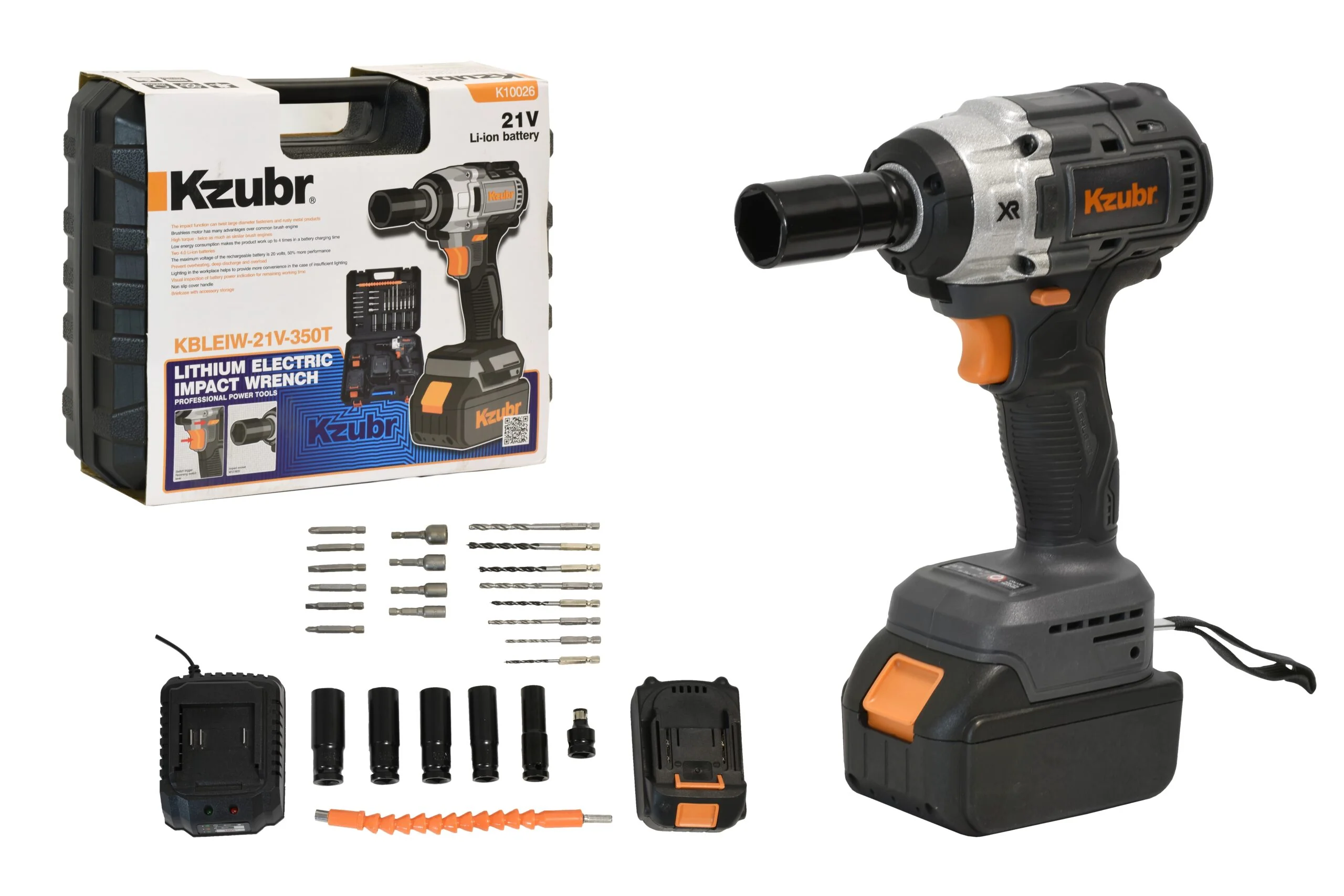 Kzubr KBLEIW-21V-1/2 21V Brushless Cordless Impact Wrench – 1/2″ Drive High Torque Lithium Power Tool - Image 2