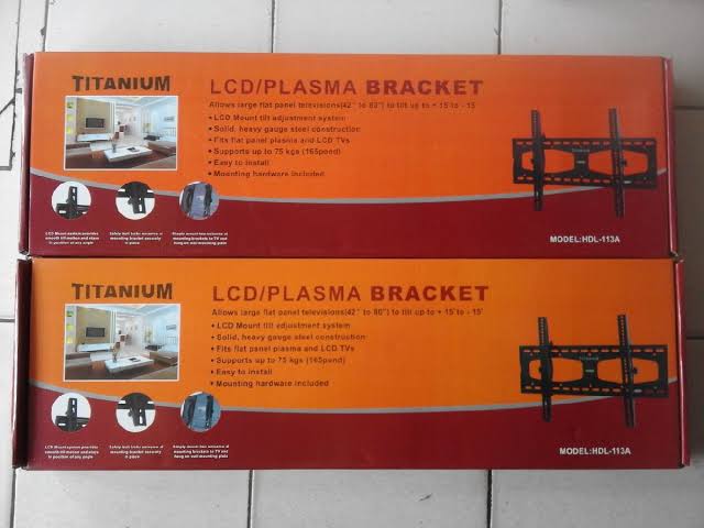 LCD/PLASMA Bracket Titanium HDL - 113A 42 to 80 Inchs Wall TV BRACKET