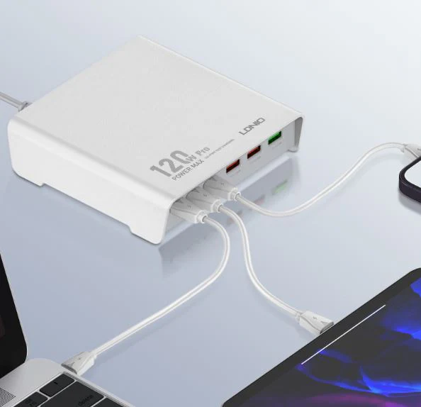 LDNIO Q605 120W High-Power Desktop Charger – QC4.0+ / PD3.0 / SCP / PPS / VOOC Fast Charging Hub - Image 2
