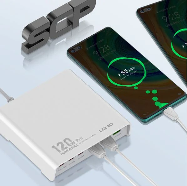 LDNIO Q605 120W High-Power Desktop Charger – QC4.0+ / PD3.0 / SCP / PPS / VOOC Fast Charging Hub - Image 4